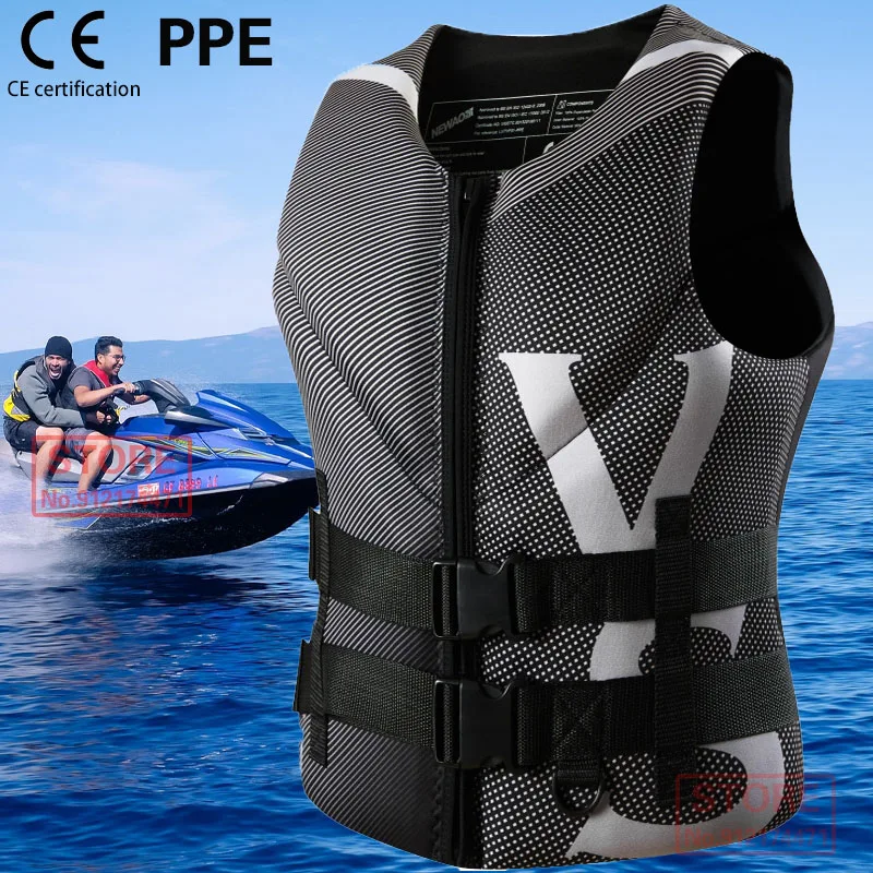 

Neoprene Life Vest Lightweight Adults Life Jackets Safety Buckle Swimming Boating Skiing Driving Vest Survival Suit for Surfing