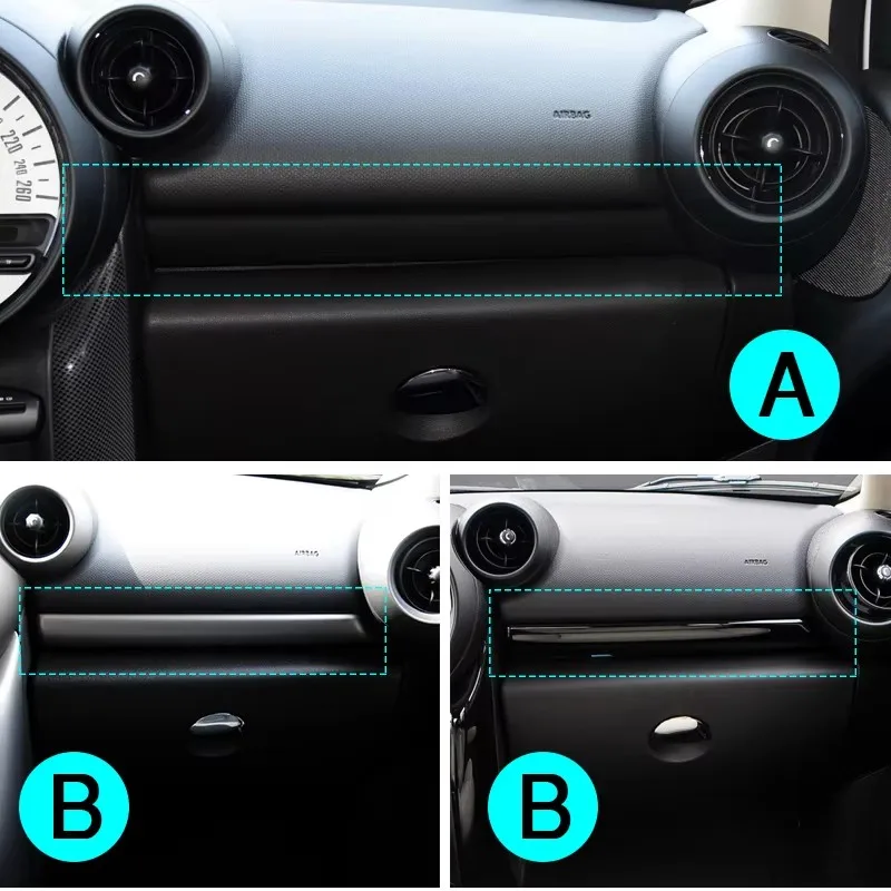 Car Left Right Rudder Dashboard Trim Stickers Central Control Panel Cover For BMW MINI Cooper JCW R60 R61 Countryman Accessories