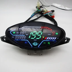 MotoQueen 2023 LED Digital Motorcycle Speedometer RPM Dashboard For BIZ100 C100 Colombia,Brazil tablero velocimetro