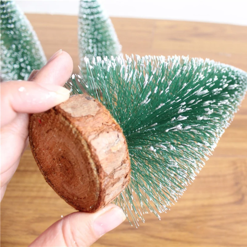 1pcs 10/15/20/25/35CM Mini Christmas Tree Green Pine Needles Christmas Party Decorations Navidad Happy New Year Decoration 2024