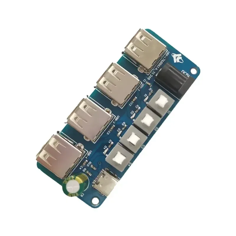 Power Expansion Module Button Control 5V Power Supply 4-way USB Distribution Board Power Supply Hub NEW