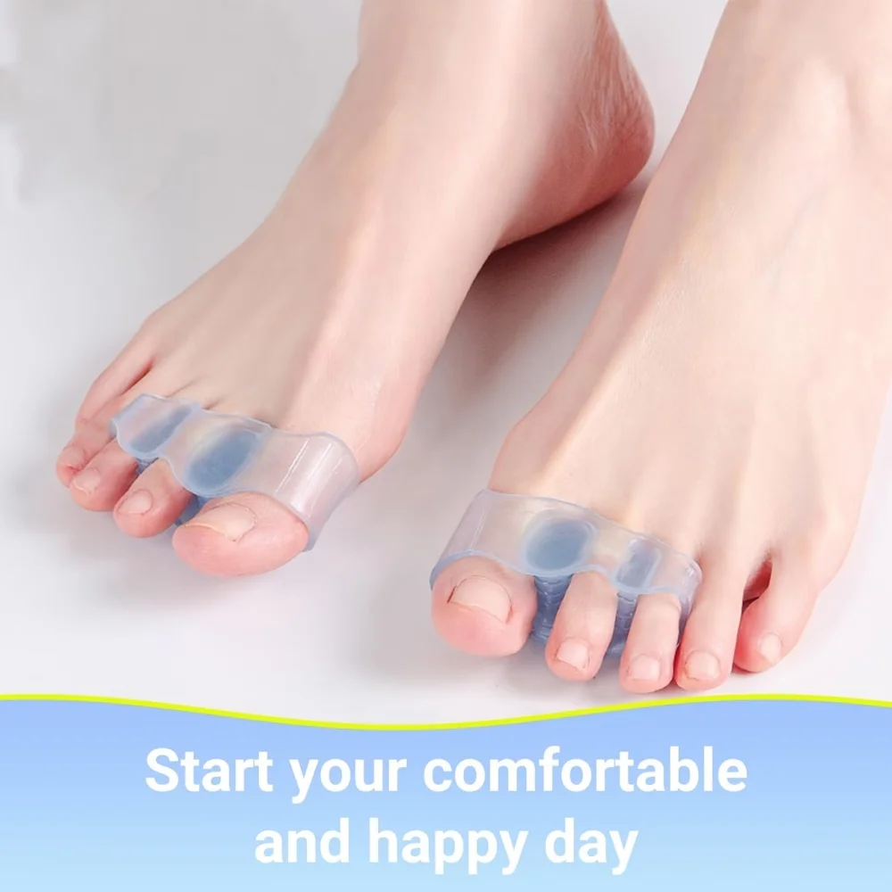 8 Pieces/4 Pairs of Soft Silicone Toe Separators, Practical Toe Spacers, Washable and Reusable, Soft and Comfortable, Suitable for Both Men and Women