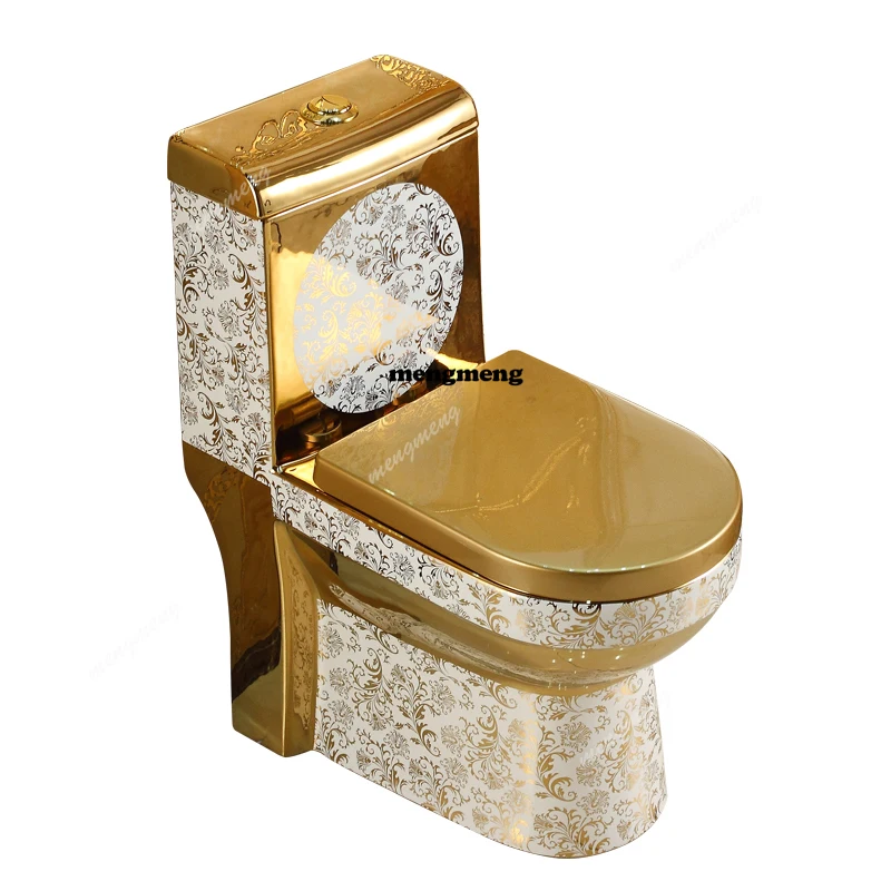 Golden European toilet household silent super swirl toilet