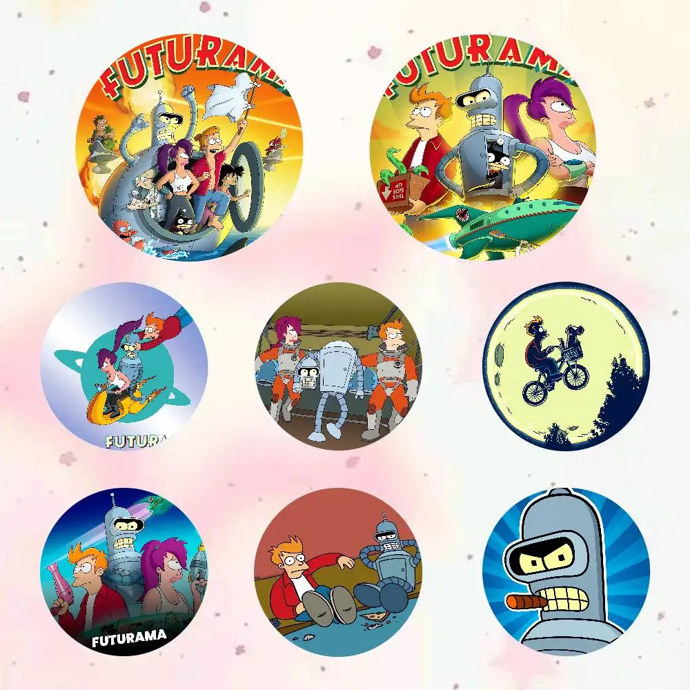 Anime Futurama Anime Manga Pins Cartoon Badge Backpack Clothes Collar Lapel Pin Jewelry Accessories