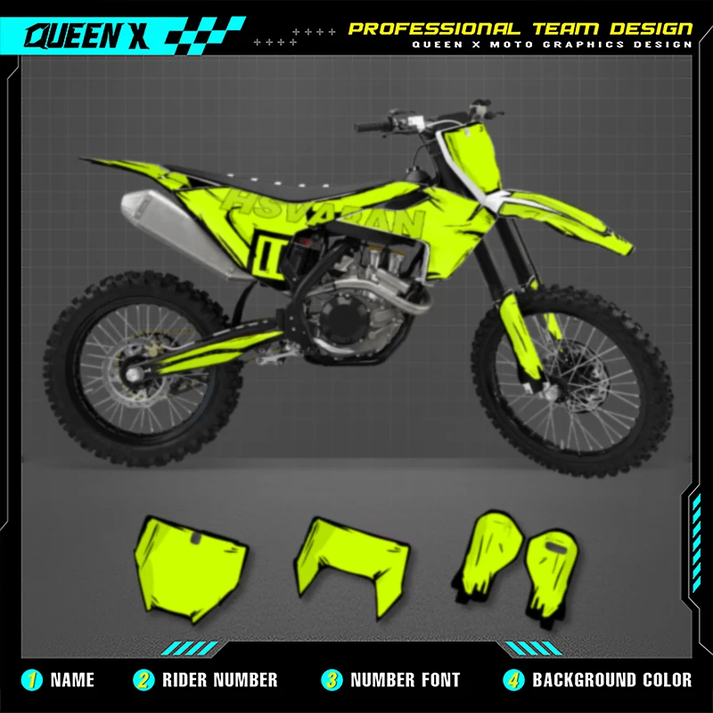 Queen X MOTOR For TC FC 2016 2017 2018 Motorcycle Graphics Background Decal Stickers Kit For Husqvarna TE FE 2017  2018 2019
