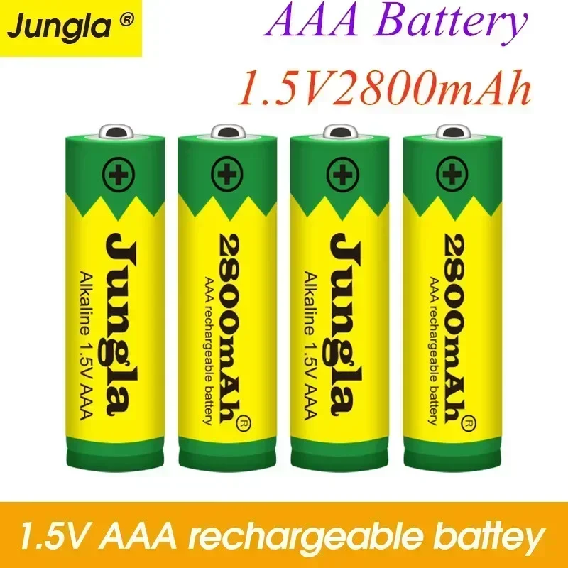 

AAA Battery 2800mAh 1.5V Alkaline Rechargeable for Remote Control Toy Light 100% New High Capacity AA Batteries Pack of 4