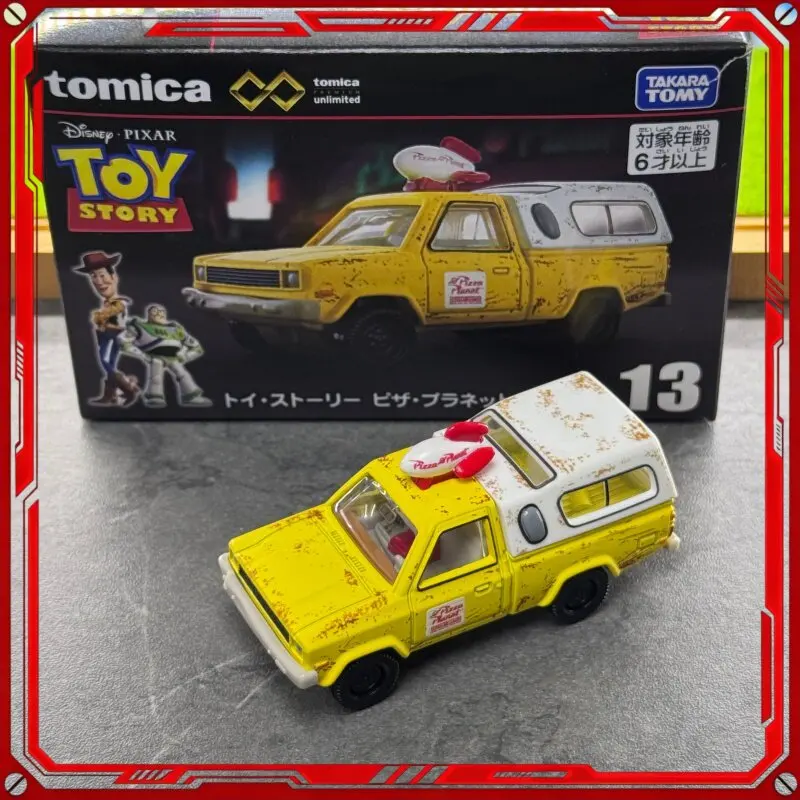 Takara Tomy Tomica Premium Unlimited 13 Pizza Planet Delivery Truck Alloy Diecast Model Car Disney Pixar Story Birthday Toy Gift