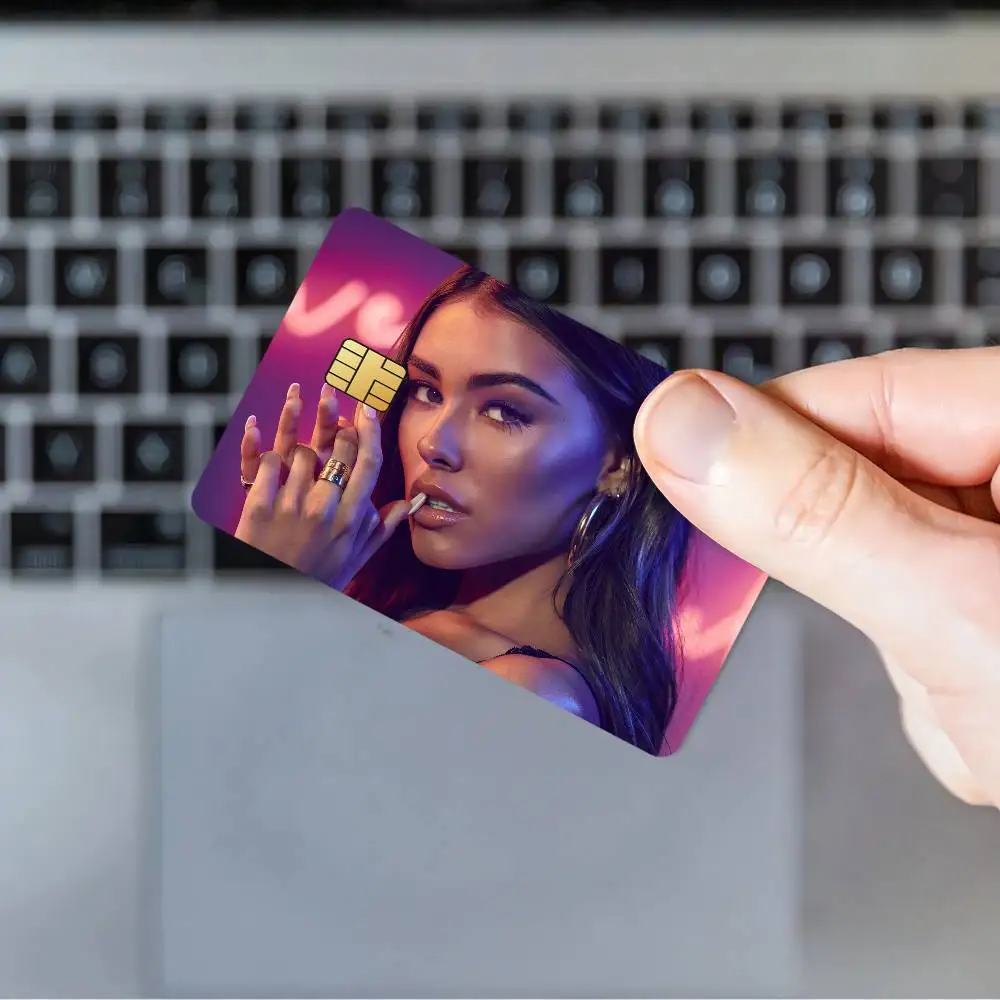 بطاقات الائتمان Singer M-Madison Beer Bank، ملصقات تمرير الحافلة، ديكور رائع مقاوم للماء، بطاقة 4 قطع #4