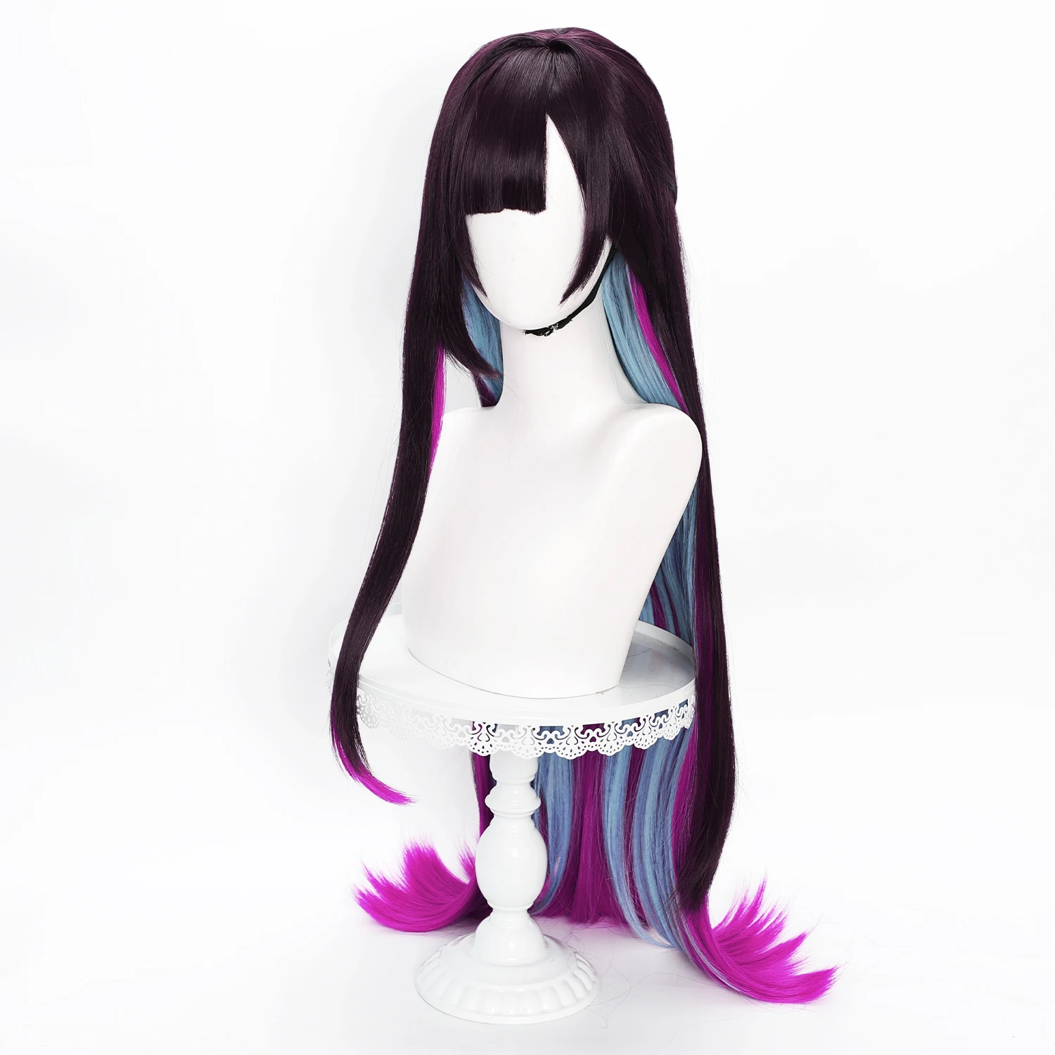 أنيمي شعر مستعار Helektra تأثيري الباروكات هونكاي ستار السكك الحديدية لعبة لعب الأدوار شعر مستعار شعر مستعار اصطناعي حفلة تنكرية عيد الفصح كرنفال مهرجان تأثيري #4