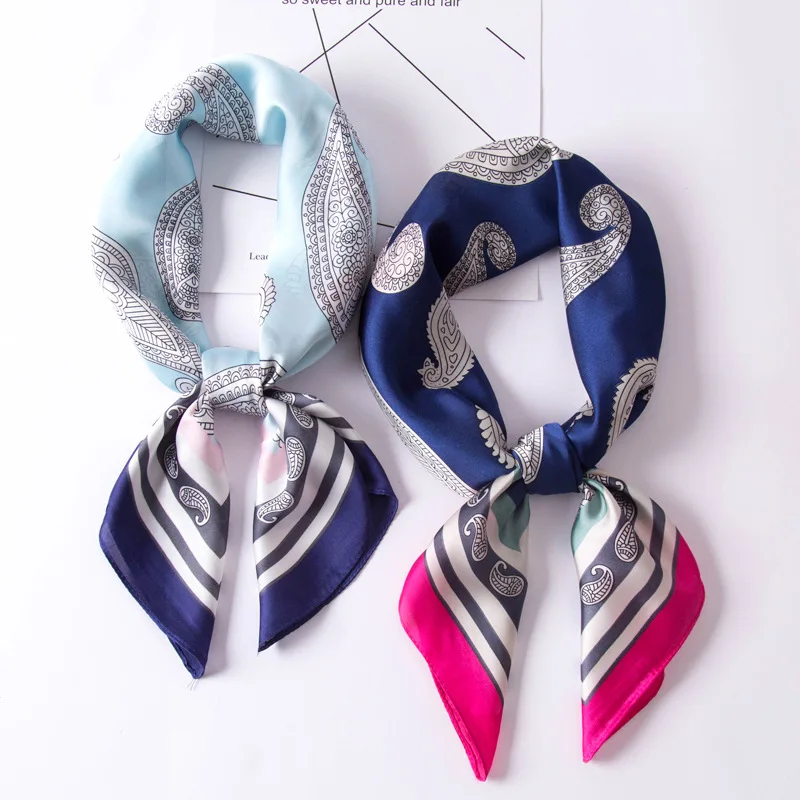

Spring Summer Thin Silk Scarf Women's Versatile Decorative Small Square Scarf Professional Air Stewardess Fashion Accessory
