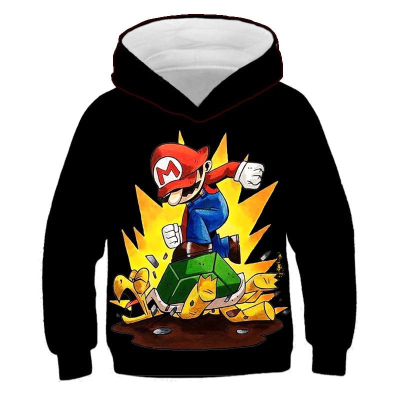 

Super Mario 3D Print Hoodie Men's Women's Casual Long Sleeve Sweatshirt Princess Peach Browser Yoshi Fashion Pullover Hoodie