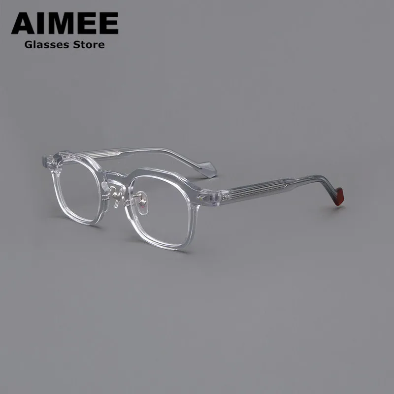 Japanese Handmade Designer Acetate Glasses Frame Square Prescription Eyeglasses Men Women Fashion Optical Myopia Reading Eyewear