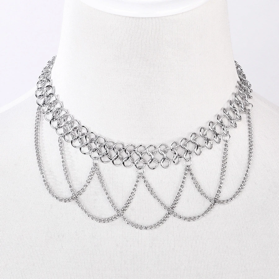 Fashion metal Iron Unisex Necklace Women Hip-hop Gothic Punk Barbed Wire Little Thorns Chain Choker Jewelry Gifts