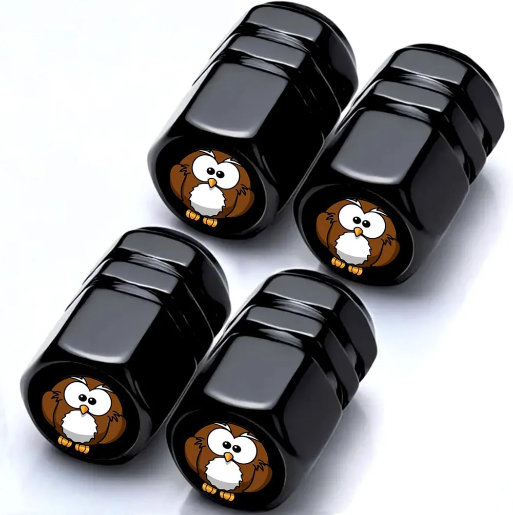 

Animal Tire Valve Stem Caps Owl Car Accessories Decor for Cars Trucks SUV Motorcycles Bicycles Bike Tire Air Cap