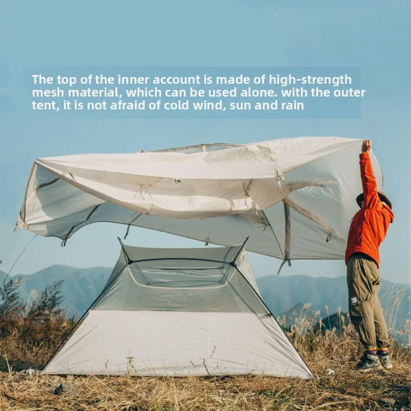 

Outdoor Camping Lightweight Professional Mountaineering Tent Convenient Double Hiking Camping Equipment Set