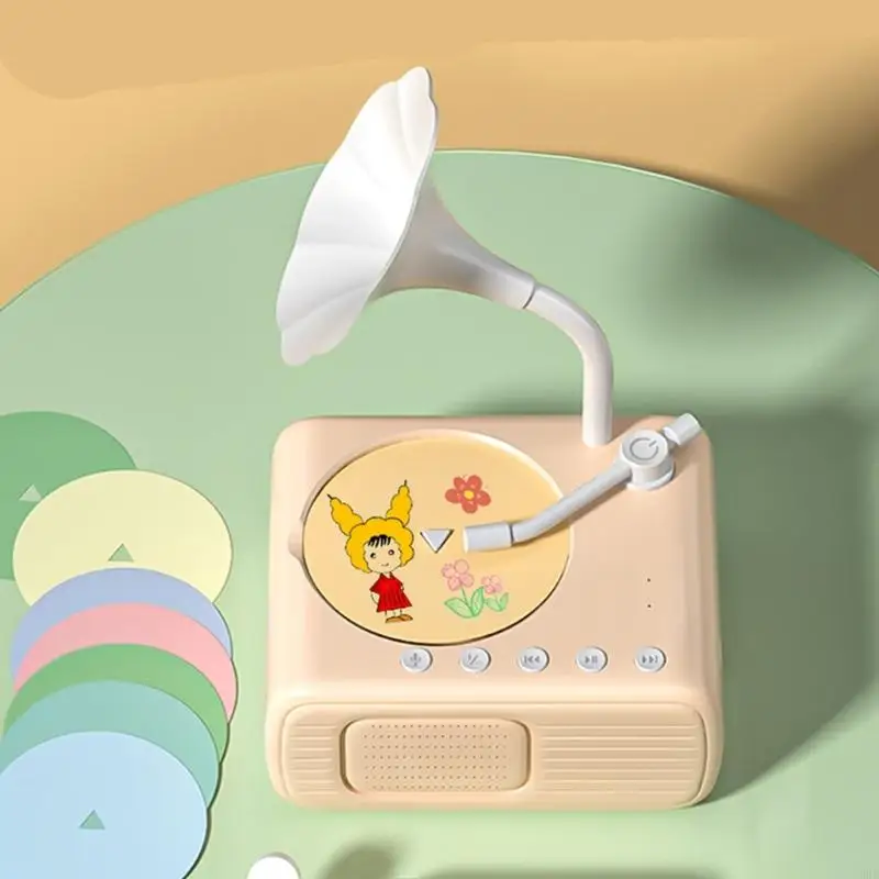 Toddler Phonograph Music Toy avec 96 cartes à thème