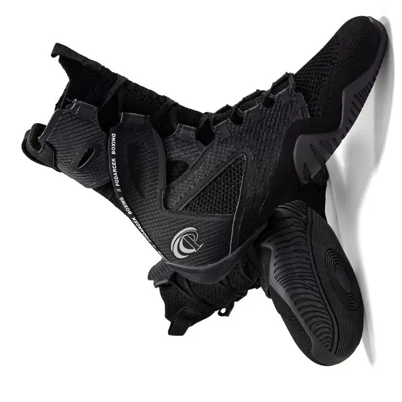 

Classic Brand Wrestling Boots for Men Women Black White Boxing Sport Shoes Unisex Wearable Fighting Shoes for Couples