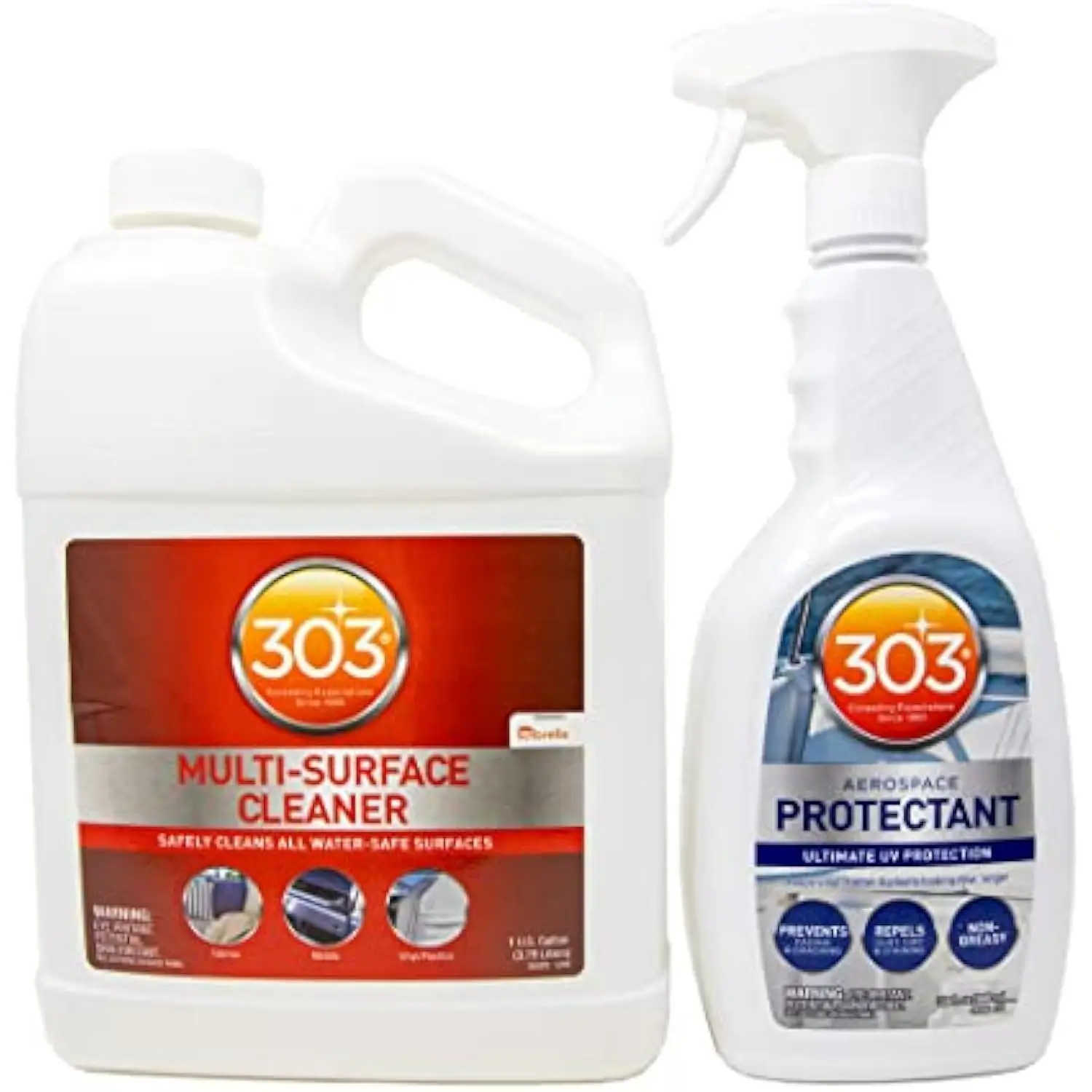 

303 Clean & Protect Bundle - Multi-Surface Cleaner (1 Gallon) - Aerospace Protectant (32 Oz)