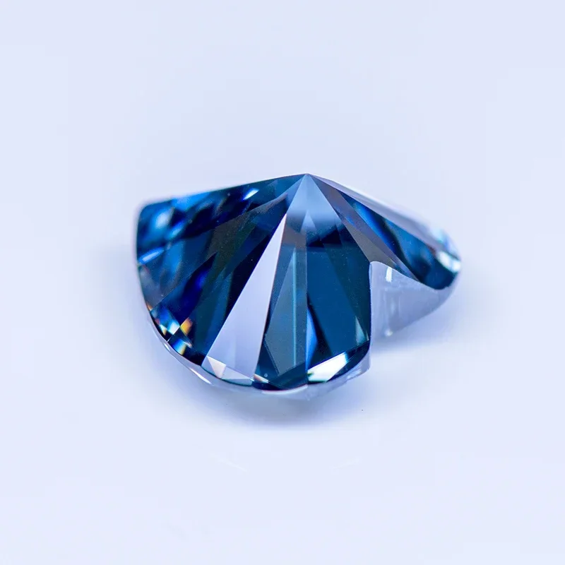 Moissanite Diamond Heart Cut Royal Blue Color VVS1 For Gemstone Jewels Material For Pendants And Earrings WIith GRA Certificate