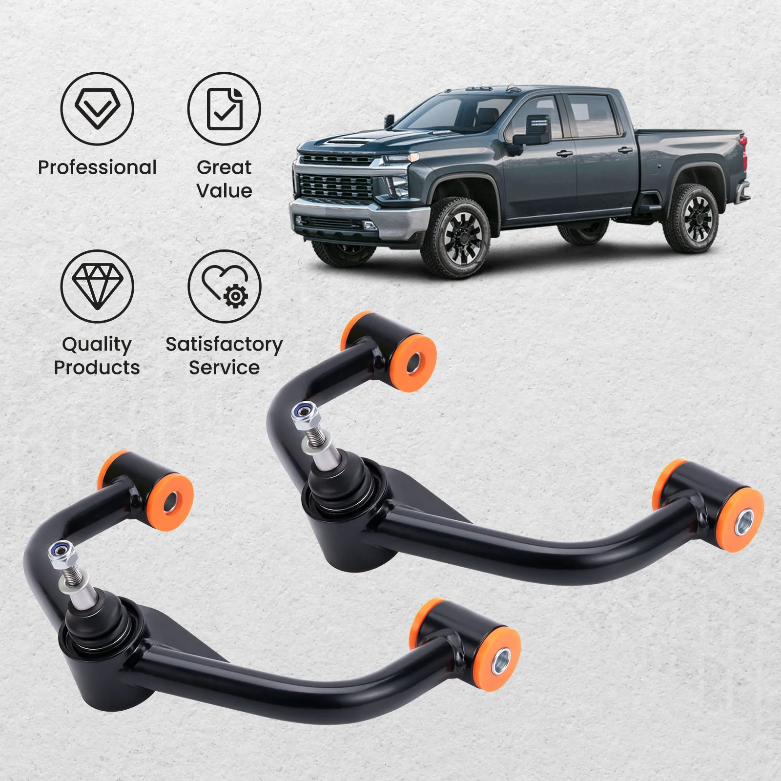 2-4'' Tubular Upper Control Arm Lift Kit for Silverado 2500HD 3500HD 2011-2020