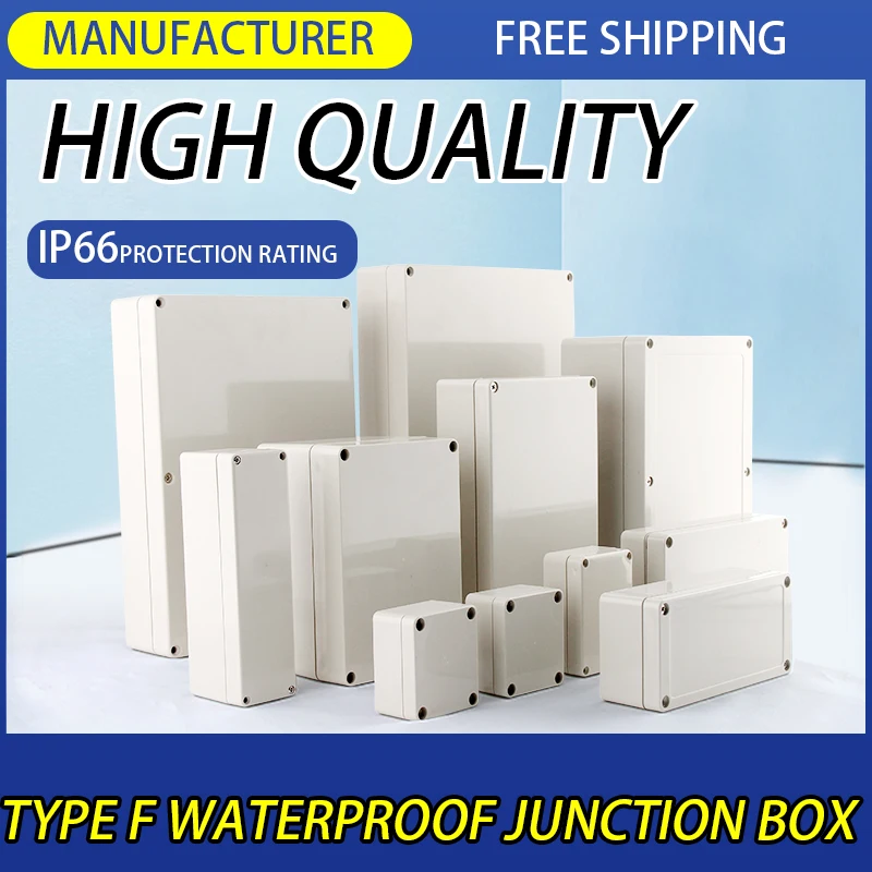 IP66 Electrical Plastic Enclosure ABS Power Junction Box Outdoor Waterproof Distribution Box for Electric Instrument Project 4 S