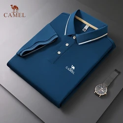 Embroidered CANEL Brand Men's High Quality Polo Shirt Spring/Summer Fashion Leisure Outdoor Sports Soft and Breathable T-shirt