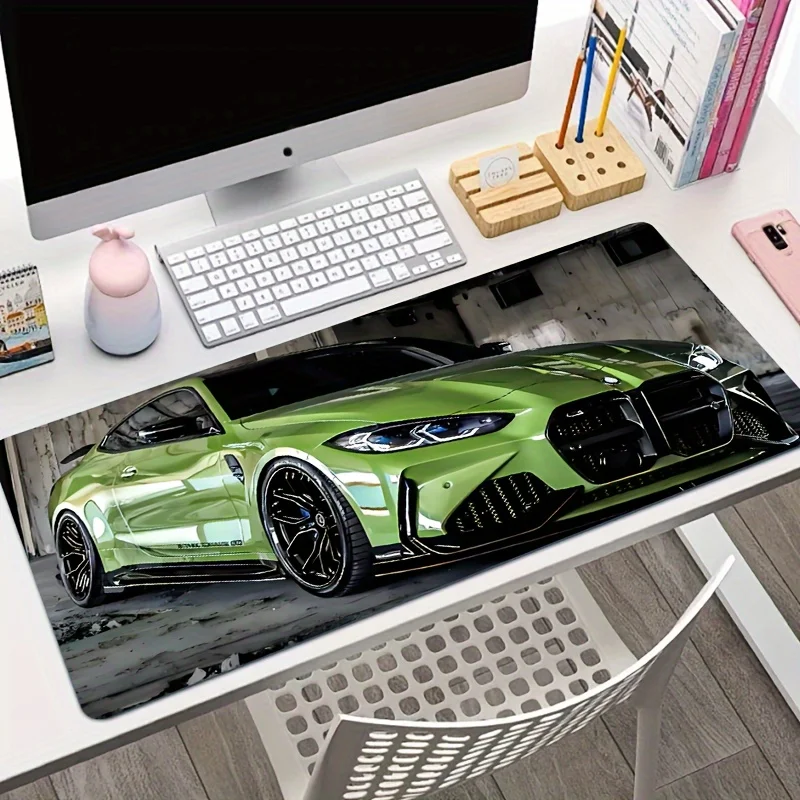 Large Extended Mouse Pad Stylish Racing Car Design Rubber Desk Mat Gaming and Office Mousepad for Computer Accessories Non-Slip