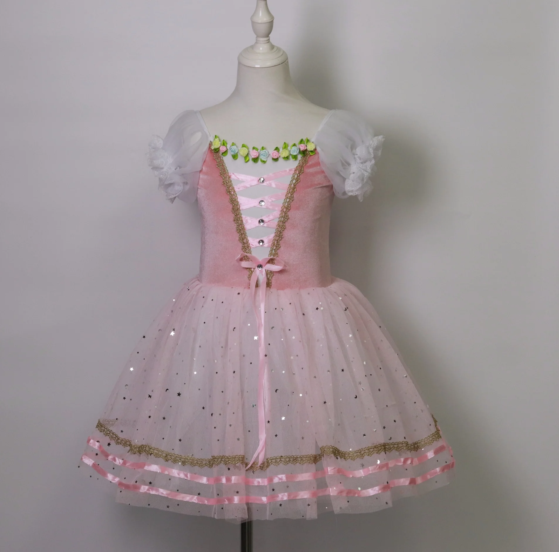 

Ballerina Long Ballet Dress Girls Adult Women Kids Pink Modern Dance Costume Swan Dance Performance Dance Party Dress