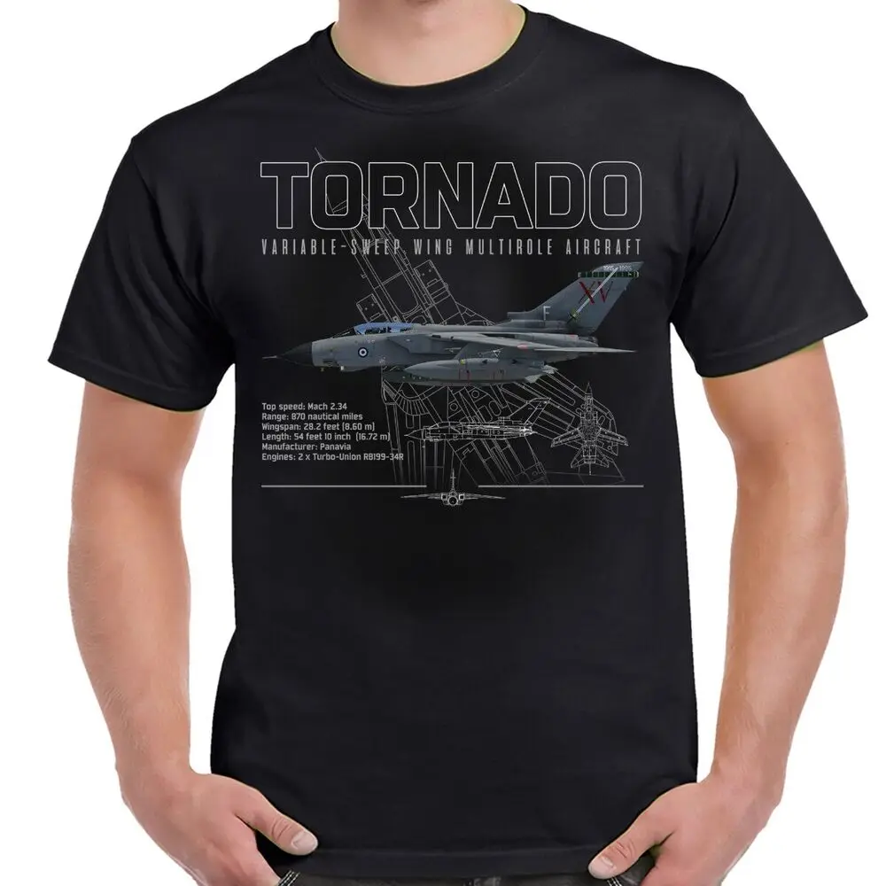 Panavia Tornado Multirole Combat Aircraft Schematic T-Shirt Short Sleeve Casual 100% Cotton O-Neck Summer Men T-shirt Size S-3XL