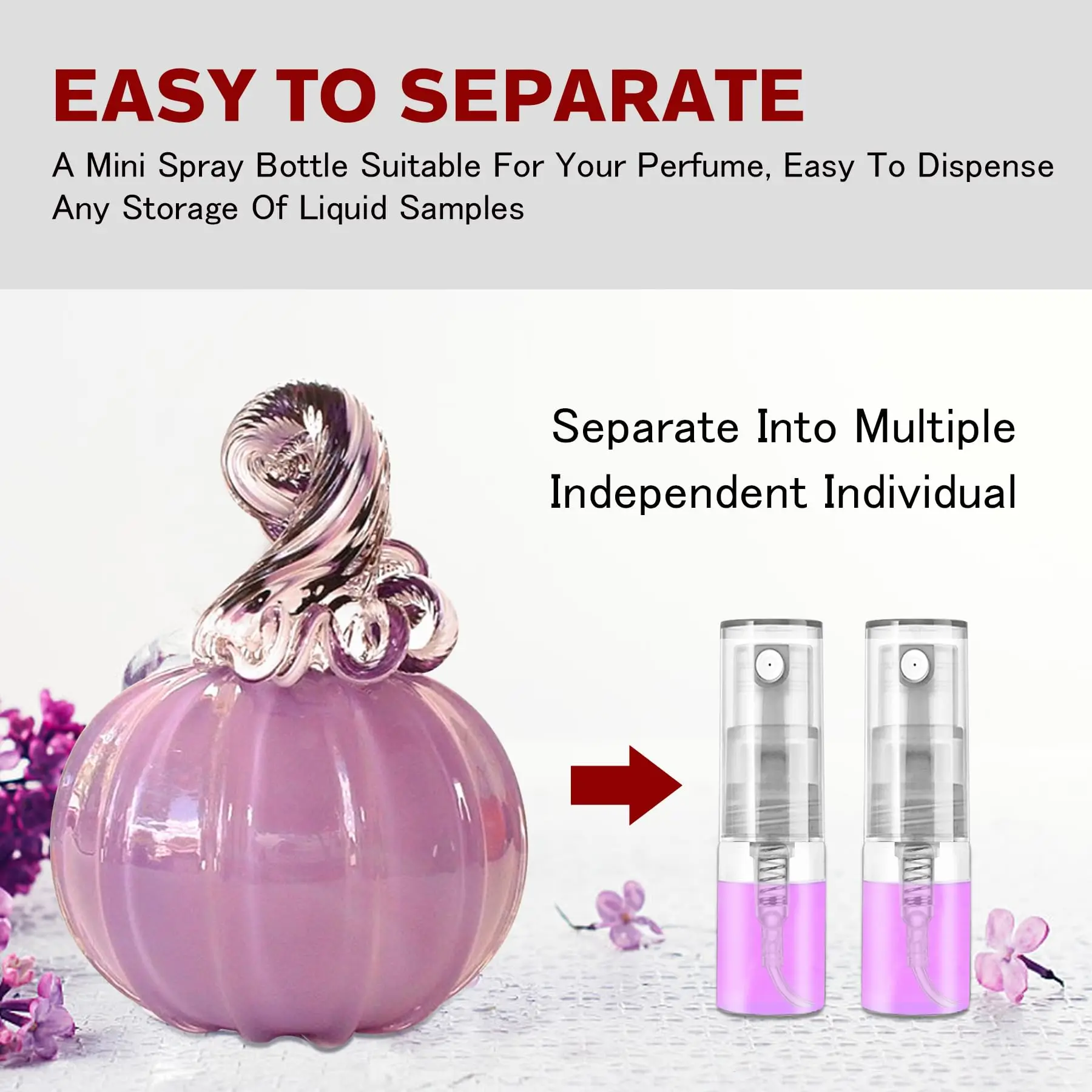 60Pcs Mini Spray Bottle 2ml Refillable Glass Spray Bottle Perfume Atomizer Container for Travel/Essential Oils/Perfume