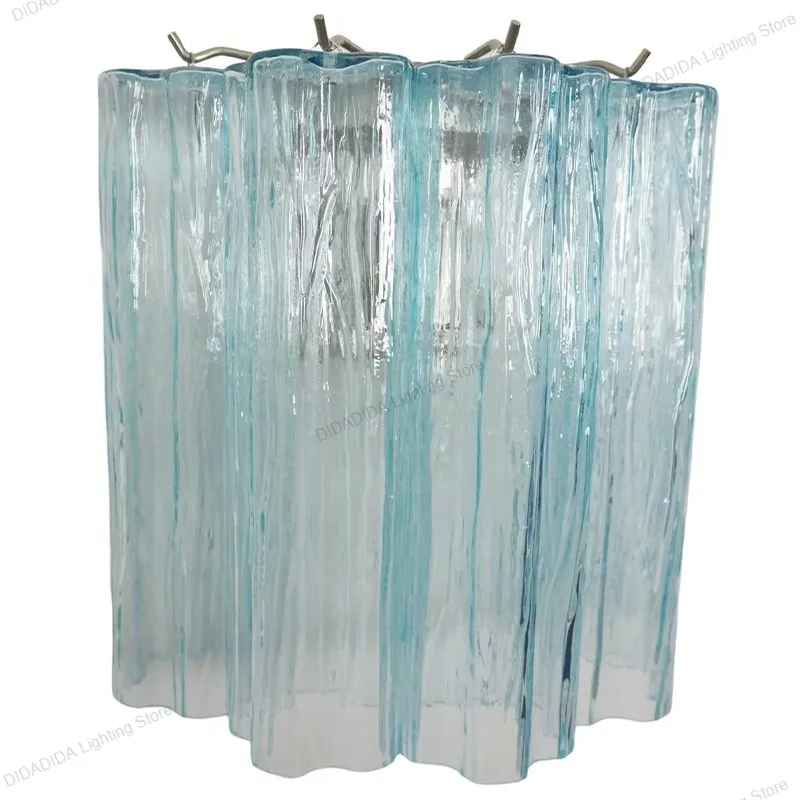 

Nordic Star Glass Tube Murano Wall Light Frosted Multicolor Glass Stainless Steel Dimmable Wall Lustre for Bedroom