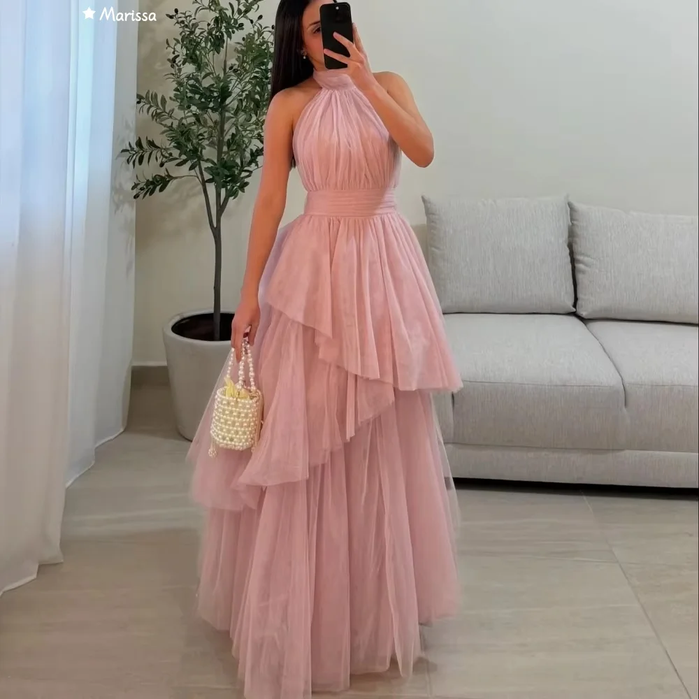 マリッサライン A 女性のイブニングドレス女性カスタムメイドの女性のエレガントなドレス特別なイベントのためのシフォンバックレングスボールガウン