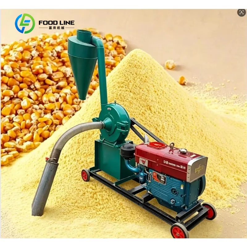 Customized Multifunctional Small Scale Grain Wheat Rice Maize Corn Bean Milling Grinding Crushing Machine