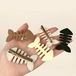 Fashion Fish Bone Hair Clip Lovely Animal Barrettes Korean Style Geometry Hair Accessories Plastic Hairpin Girls Headwear