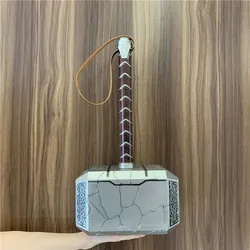 44cm Thunder Hammer Battle Damage Cracked Hammer Super Hero Weapon 1:1 Cosplay Model Stage Props Toy Gift