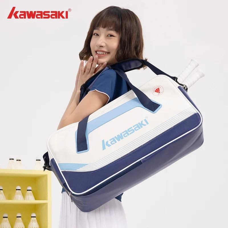 Bolsa de bádminton Kawasaki para hombre y mujer, mochila de tenis portátil de gran capacidad, 3-6 piezas