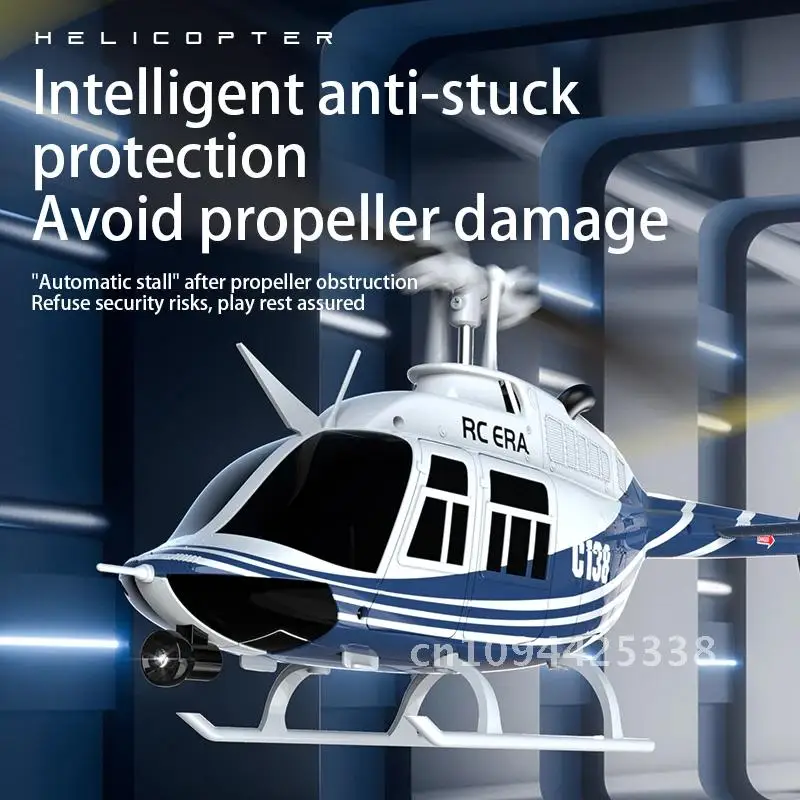 Rc era original c138 1:36 simulação de controle remoto rc bell 206 helicóptero altitude hold 2.4g genuíno 6 eixos giroscópio