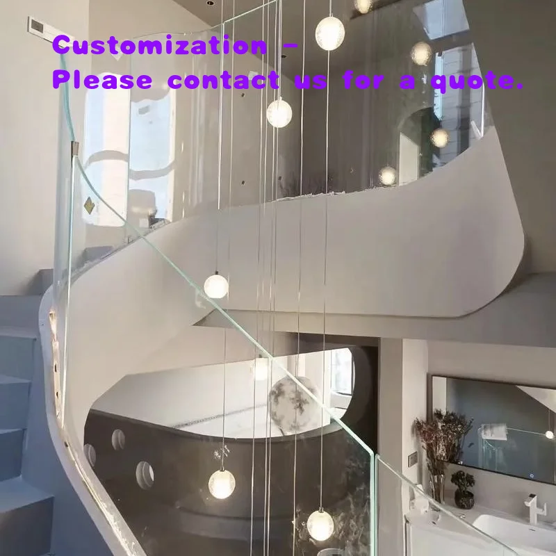 custom.CN China Factory Supplied Top Quality Loft Wood Tread Curved Steel Design Staircase American Style Advanced Stair Install