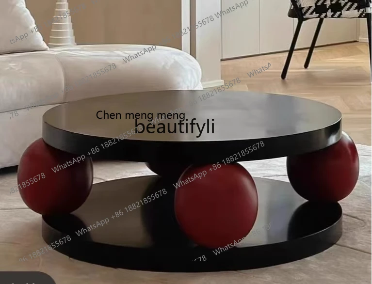 

Design art round living room simple modern coffee table coffee table original retro custom small apartment H H