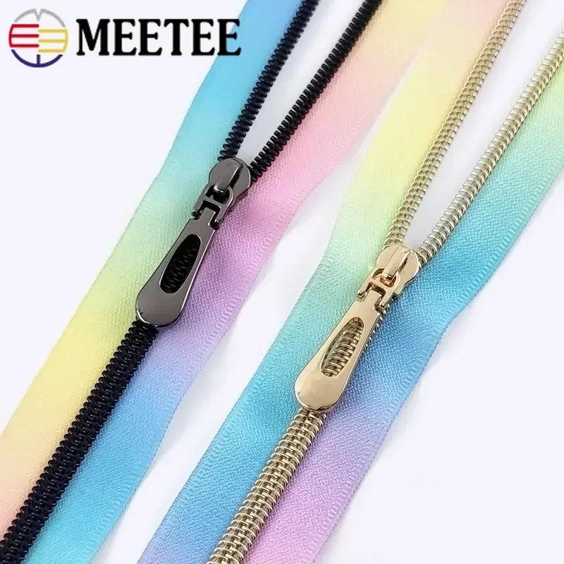 2/5/10Meters 5# Colorful Nylon Zipper Tapes for Jacket Purse Plastic Coil Zippers Luggage Bag Zip DIY Garment Sewing Accessories