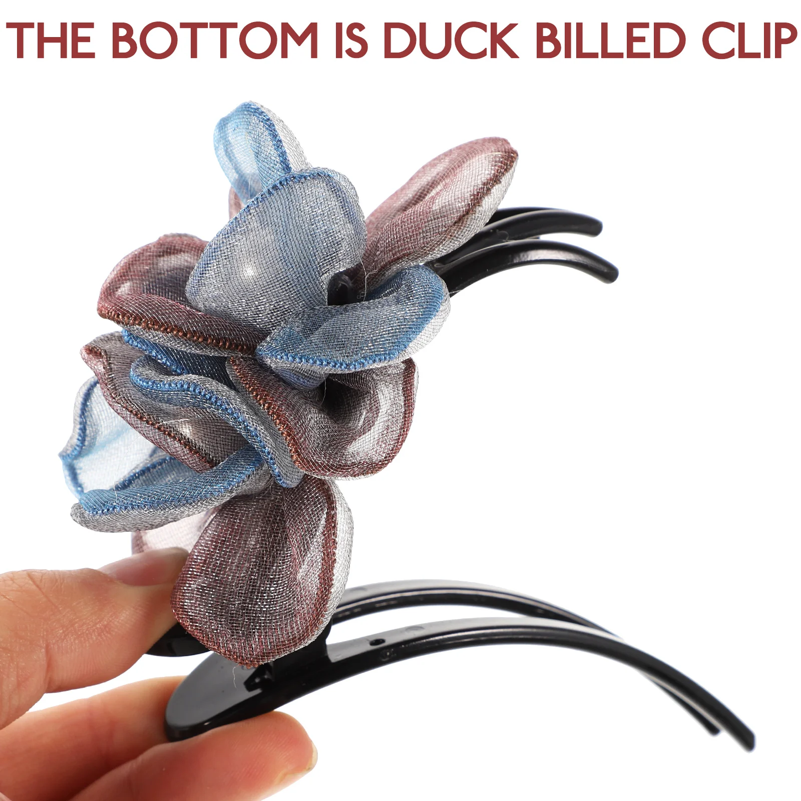 

Duckbill Silk Yarn Plastic Accessories for Women Elegant Comfortable Reusable Long Lasting Hair Barrettes Fine for Styling