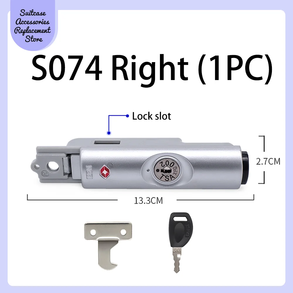 S085 Aluminum frame pull rod luggage combination lock accessories latch Combination box lock Leather luggage accessories latch