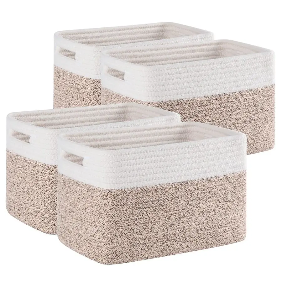 

Pack Storage Baskets for Organizing, Woven Baskets for Shelves Perfect for Toys, Books, Towels, and Clothes, Durable Gift Basket