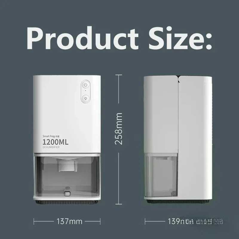 تكون مناسبة لمزيل الرطوبة المنزلية المحمولة مجفف هواء صغير للمنزل خزانة خذاء الحمام غرفة نوم 320 مللي/يوم KW-CS01