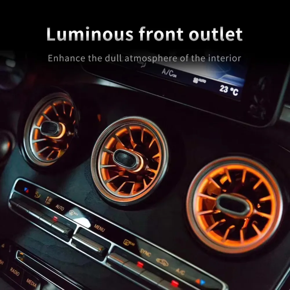 Hot Sale For Mercedes-Benz W205 X253Car Interior Turbine Front Air Vent Atmosphere Light LED Decorative W205 X253 Ambient Light