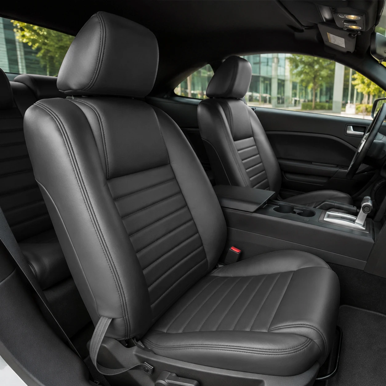 Custom Fit Car Seat Covers for Mustang coupe 2004-2009 year 5th Generation S197 ( Not Facelift, NO Convertible) Premium Leather
