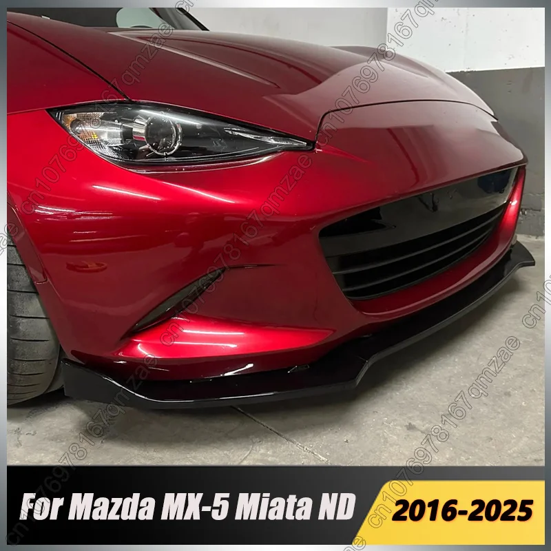 Car Front Bumper Spoiler Lip For Mazda MX-5 MX5 Miata ND 2-Door 2016-2025 Bumper Splitter Exterior Accessories Protector Kits