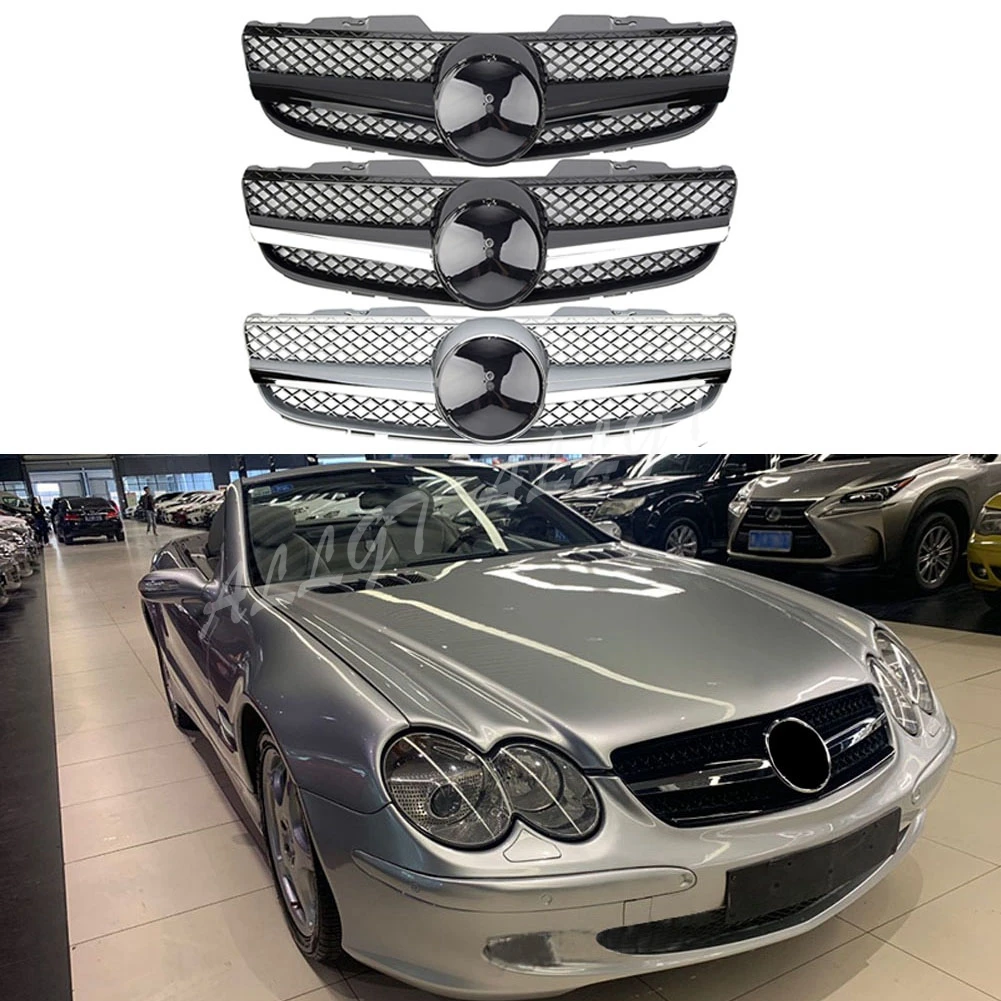 

Car Front Racing Facelift Grilles Upper Grille Cover For Mercedes-Benz SL-Class R230 SL500 SL550 SL600 2007-2009