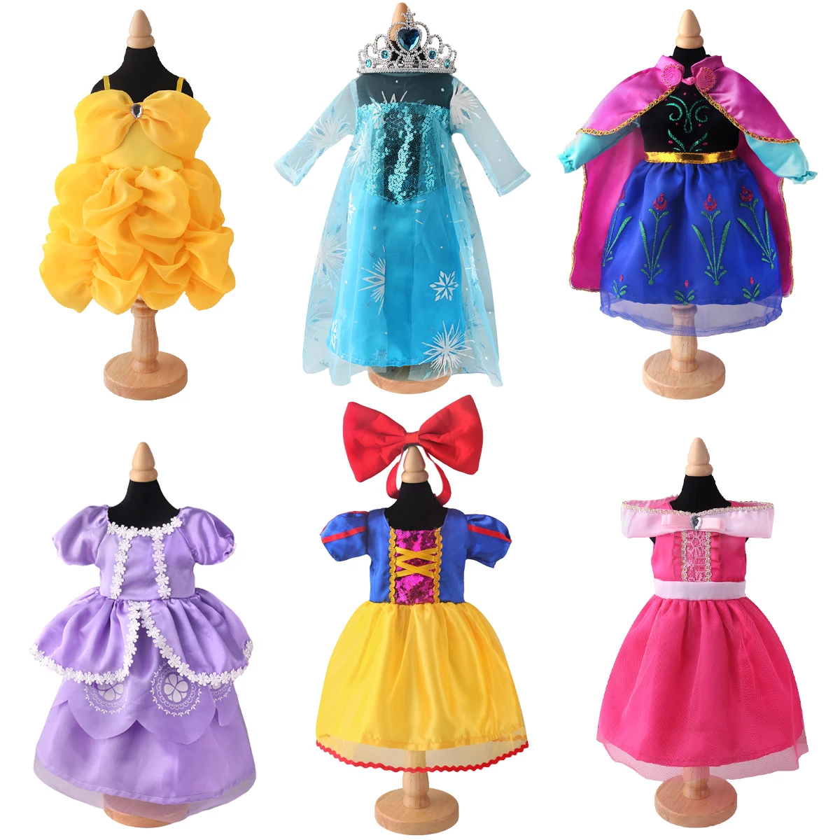 18 Inch Doll Girl Princess Dress Doll Cos Costume Props Doll Party Dance Princess Dress Doll Costume Props Accessories