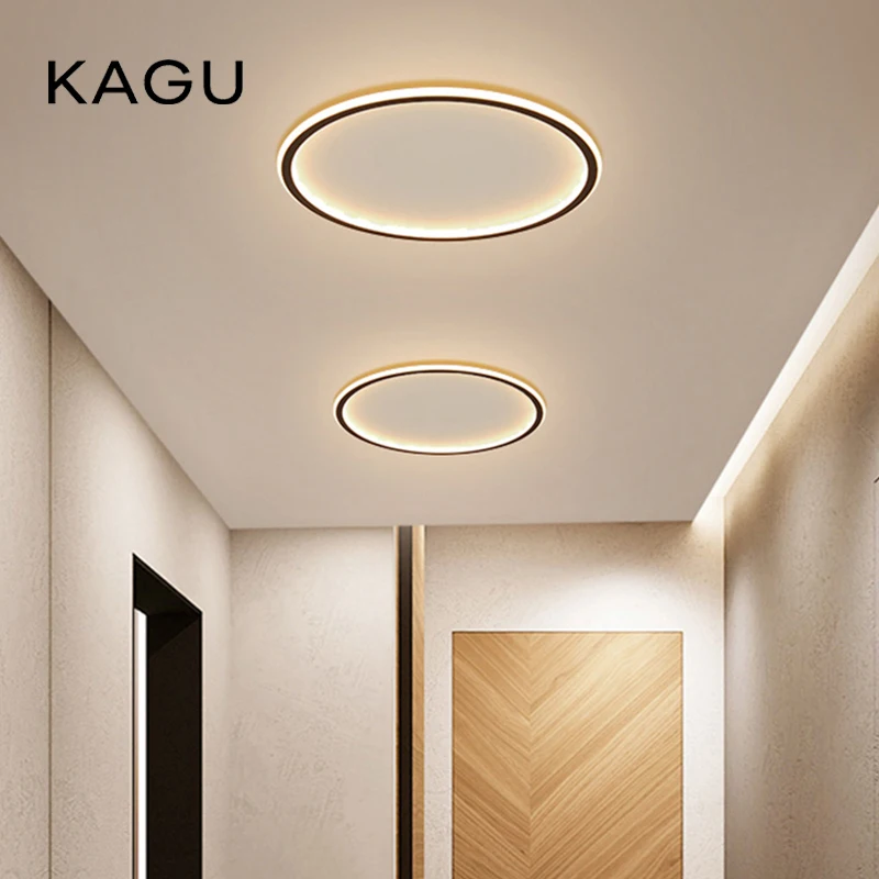 

Nordic Minimalist LED Ceiling for Bedroom Livingroom Aisle Study Room Balcony Circular LED Remote Control Chandelier Lighting